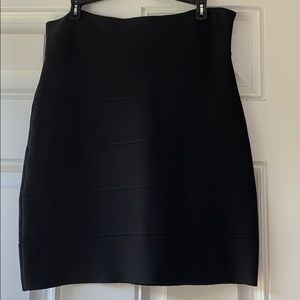 Elastic Black Mini Skirt